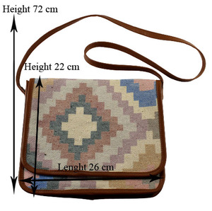 Bolso de mujer hecho a mano y cosido a la moda, nuevo estilo, algodón tejido a mano, Dhurry/Kelim, cubierta impresa, tipo de cierre, regalo - Product Image 6
