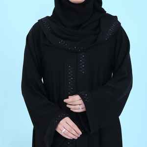 Abaya pour femmes musulmanes, nouvelle conception de luxe, à porter toute la journée, design professionnel, col en V, devant ouvert - Product Image 4
