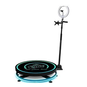 <b>360</b> Photo <b>Booth</b> Machine with Extra Batteries+Photography Lights Remote Control Automatic <b>360</b> Spin <b>Camera</b> <b>Booth</b> (40in Glass) - Product Image 5