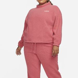 Haute qualité femmes blanc sweat surdimensionné Sherpa sweat pour femmes femmes haute qualité personnalisé à manches longues sweats 2026 - Product Image 2