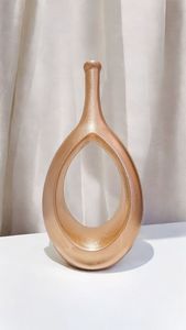 Vase à fleur personnalisé de luxe en aluminium plaqué or vase de table décoratif en métal de l'Inde style design moderne avec la meilleure qualité - Product Image 3