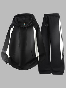 ชุดเซ็ตสองชิ้นสไตล์เกาหลีลำลองสำหรับผู้ชาย รุ่นวินเทจ ปี 2025 ผ้าฟลีซเนื้อนุ่ม ระบายอากาศ ป้องกันแบคทีเรีย เสื้อฮู้ดมีฮู้ดและกางเกงขายาวทรงหลวม สำหรับฤดูใบไม้ผลิและฤดูใบไม้ร่วง - Product Image 4