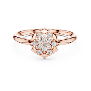 Anillo de diamantes de oro de 10K para mujer - Product Image 2