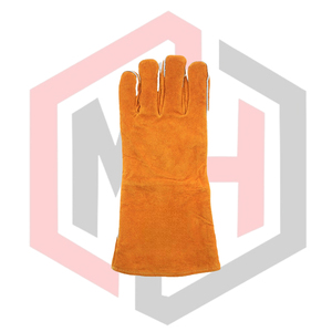 Guantes de Cuero para Bomberos, Guantes de Soldadura Resistentes al Calor, Antiestáticos, Resistentes a Desgarros, 11 oz, 14 Pulgadas, para Soldadura MIG, TIG, Barbacoa - Product Image 3
