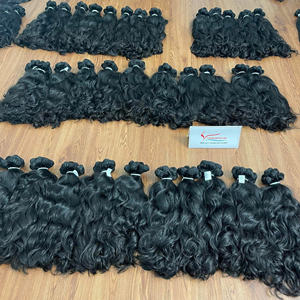 Extensiones de cabello liso natural tejido vietnamita crudo de primera calidad Paquetes de cabello humano ondulado natural Stock Envío mundial - Product Image 1