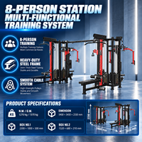 Système de musculation commercial multi-stations BN 8 avec câbles indépendants, crossover, lat pulldown et extension des jambes pour grands centres de fitness