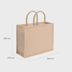 <b>Medium</b> Natural Jucos Beach <b>Bag</b> Padded Rope Handles Recyclable Cotton Fabric Screen-Printed Pattern for Daily Use Advertising - Product Image 2