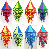 Lampes de mariage colorées faites à la main pour la décoration, Festival/Diwali/fête lanternes bohèmes lampes tentures de tente lustres de jardin