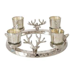 Wholesale <b>Gold</b> Metal Embossed Tea Light Holder Christmas Decor Table Centerpiece At Cheap Price - Product Image 6