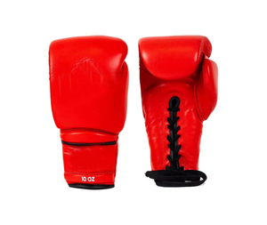 Gant de boxe en cuir à lacets de style personnalisé Gant de boxe en cuir de style professionnel avec n'importe quel nom ou logo - Product Image 2