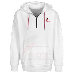 Custom Logo <b>Men's</b> <b>Half</b> <b>Zip</b> Hoodies 100% Cotton Solid Winter Breathable Waterproof Oversized Color Contrast - Product Image 1
