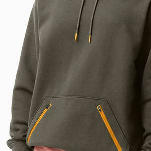 Sweat à capuche unisexe décontracté entièrement zippé 2023, idéal pour l'extérieur, en promotion, avec logo personnalisé, teinture unie, impression numérique, haute qualité, saison hiver - Product Image 3