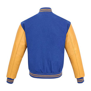 Vestes de baseball pour hommes grande taille, personnalisées, style varsity, coupe-vent, en coton uni, vêtements de rue longs - Product Image 2