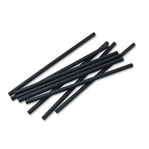 23Cm Ø0.8Cm Black Jumbo Vertical Rolled Paper Drinking Straws Non-Toxic <b>For</b> Cocktail Bars - 3450 pcs/carton - Product Image 3
