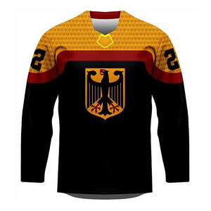 เสื้อเจอร์ซีย์ฮอกกี้ทีมชาติอเมริกา,เสื้อเจอร์ซีย์ฮอกกี้น้ำแข็งปรับแต่งชื่อของคุณได้มีตัวอักษรปักตัวเลขใดๆ - Product Image 3