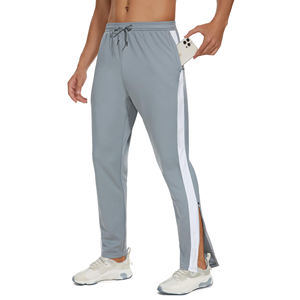 Pantalones de hombre rectos de algodón de rizo francés de gran tamaño con logotipo bordado personalizado pantalones de chándal apilados informales holgados de pierna ancha para hombre - Product Image 1