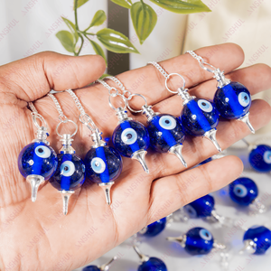 Wholesale <b>Ball</b> Evil Eye Carved Agate Gemstone Pendulums Eco-Friendly Meditation Reiki for Healing Balance - Product Image 2