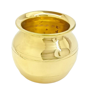 Lota de Latón Puro Vintage de Alta Calidad con Acabado Pulido para Uso en la Cocina, Artículo de Cocina Árabe Antiguo Lutiya - Product Image 3