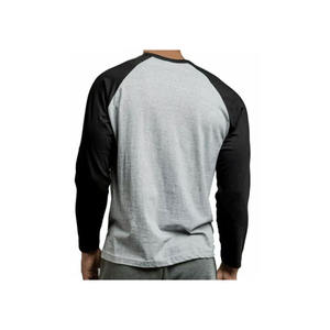 Premium Men's Gym Rash Guard Durable Cómodo Camisetas de algodón de manga larga con protección solar Diseño raglán - Product Image 2