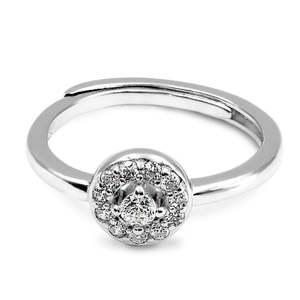 Bague Zarkan romantique incrustée de zircon, design géométrique mignon, taille unique, pour fiançailles, en acier inoxydable plaqué cuivre, artisanat. - Product Image 1