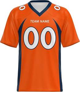 ชุดเสื้อฟุตบอลอเมริกันเยาวชน สวมใส่สบาย ระบายอากาศได้ดี สำหรับฝึกซ้อมและแข่งขัน แบบเรียบๆ ไม่มีลวดลาย ใช้เทคนิคการพิมพ์แบบระเหิด ชุดเสื้อสไตล์ท็อปส์ - Product Image 3