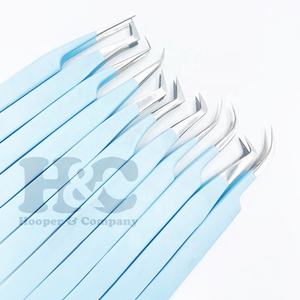 Nouvelle pince à épiler vison en acier inoxydable Logo pince à cils avec pointe pointue emballage gratuit pince à épiler durable Extension de cils - Product Image 1