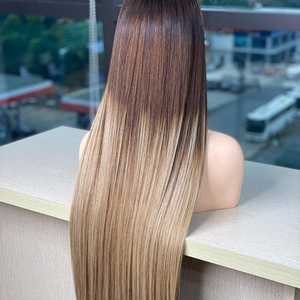 Perruque de cheveux humains vietnamiens de couleur ombrée 100% vierge et Remy Bone Straight 10 - 40 pouces pour femmes noires - Product Image 1