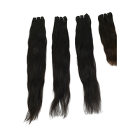 Ekstensi Rambut Remy Virgin Berkualitas Tinggi Buatan India, Lurus Halus Bergelombang, Jahitan Mesin Ganda, Paket Khusus, Semua Warna Rambut