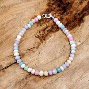 Femmes 2025 été plage tendance léger Style global multicolore opale perlée pour Bracelet bonbons opale bijoux 5-6mm serrure - Product Image 6