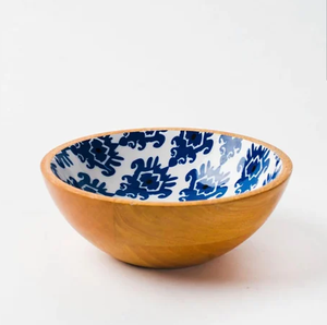 <b>Enamel</b> Printed Wood <b>Bowl</b> for Dinner Printed <b>Enamel</b> Fruit <b>Bowl</b> Handicrafts Set Round Serving <b>Bowl</b> for Wholesale From India - Product Image 6