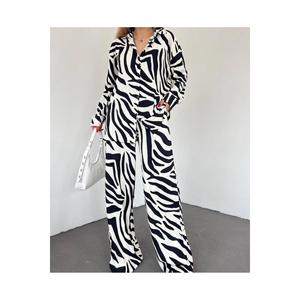 Set pantaloni Oversize con stampa Zebra da donna