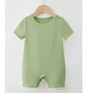 Babykleidung Baby-Halbärmel-Bodysuits Säuglingstrampler 100 % Baumwolle Neugeborenes Baby-Jumpsuit