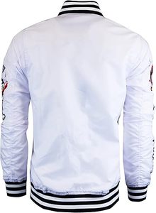 Vente en gros de vestes universitaires personnalisées pour hommes, écusson de broderie à col en toile de haute qualité, dernier modèle de veste de baseball accepté par l'OEM - Product Image 2