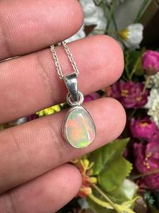 925 argent Sterling fait à la main pierre précieuse opale Spinner pendentif parfait cadeau de mariage feu pour avec 925 timbre pendentif bijoux - Product Image 2