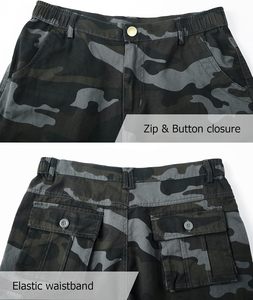 Verano nuevos hombres Oversize algodón Streetwear Camo Cargo Shorts Sport Casual Shorts Multi-Bolsillo - Product Image 3