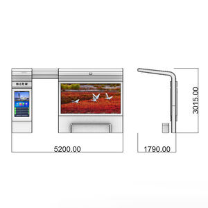 대기 벤치가있는 도시 거리 금속 에어컨 버스 쉘터 맞춤형 에어컨 버스 쉘터 - Product Image 6