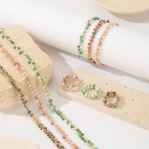 bohemian <b>crystal</b> jewelry <b>set</b> party style fashion jewelry Colorful <b>crystal</b> jewelry Bohemia style <b>set</b> Stackable lock - Product Image 1