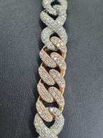 Chaîne à maillons glacée or fine Bijoux à breloques Hip Hop Collier à maillons cubains Collier fin pour hommes
