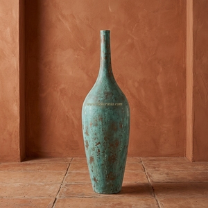 Leelo Tosca Vase de sol rustique en terre cuite à col long, fait main, en argile, grand pot décoratif, urne, vente en gros - Product Image 5