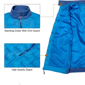 New Men Puffer Vest Warm Winter Outwear Sleeveless Puffer Vest Stand Collar Winter for Adults Vests Customized Color Waistcoats - Product Image 3