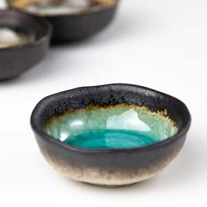 Pequeño Porta Incienso de Cerámica Esmaltada Color Aguamarina – Asayu Japón - Product Image 6