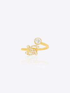 Premium 9K Gold Diamond Polki <b>Ring</b> for Women Vintage Royal Style <b>Indian</b> Bridal Jewelry Wedding Engagement Party Wear Finger <b>Ring</b> - Product Image 1