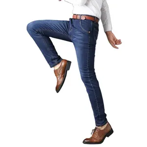 Jeans pria mode jalanan tinggi klub malam desainer pribadi warna hitam putih