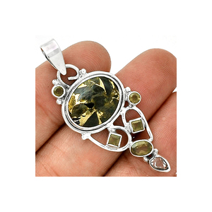 Vente en gros 925 Sterling Silver Copper Black Turquoise Pendentif fait à la main à vendre et est hypoallergénique idéal pour un usage quotidien - Product Image 3