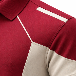 Camiseta Polo Personalizada OEM para Hombre, con Paneles en Contraste Rojo, Transpirable, de Manga Corta, para Deportes, Golf, Uniformes de Equipo, Fabricante Mayorista - Product Image 5