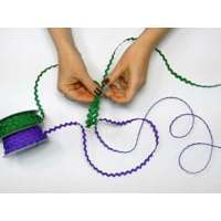 Ribete Ric Rac Bordado para Coser, Tela de Encaje Duradera con Cuentas, Pedrería y Lentejuelas Metálicas para Decoración de Vestidos y Zapatos - Product Image 2