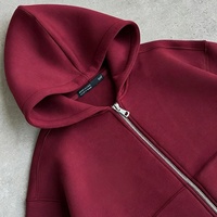 Fabricant de sweats à capuche zippés personnalisés de haute qualité pour le streetwear, en gros, OEM, faible MOQ, coupe oversize, 500 g/m², avec coutures apparentes