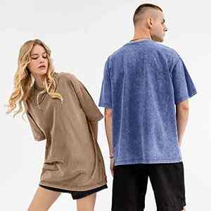 T-shirt 100% coton Acidwash pour hommes, confortable, élégant et décontracté, avec qualité durable et imprimé à la mode - Product Image 2