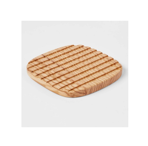 Salvamanteles de madera Accesorios de cocina de forma redonda posavasos Artesanía Salvamanteles de madera para ollas - Product Image 6