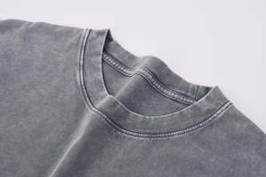 Custom Men's Acid Washed <b>Vintage</b> <b>T</b>-<b>shirt</b> Heavyweight 250gsm Drop Shoulder Oversize 100% Cotton Streetwear - Product Image 3